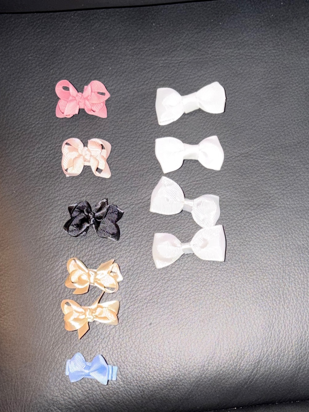 Kids Mini Hair Bow Clips - Multicolor Set